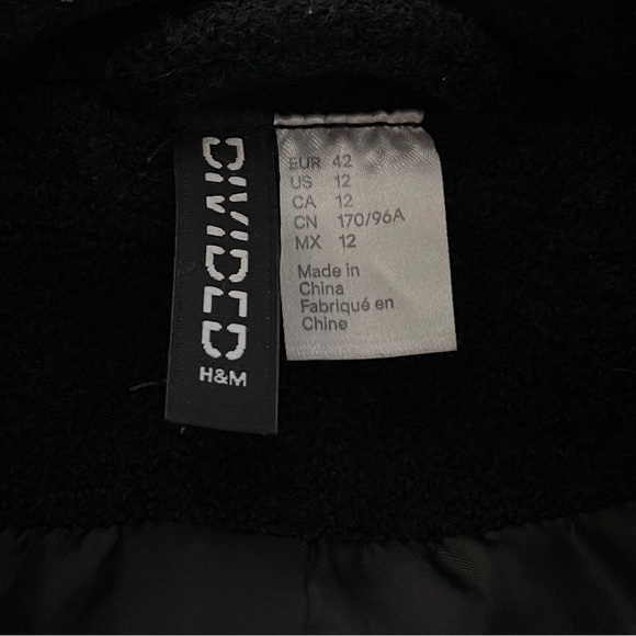 Grey fuzzy wool winter moto style jacket - Picture 10 of 10